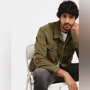 NWOT Levi’s Silver Tab Olive Green Denim Trucker Jacket